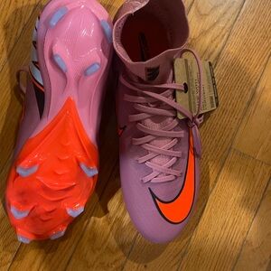 Nike Kids Pink and Orange Soccer Sneakers